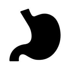Stomach icon color editable on white background