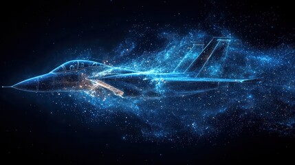 Stardust Fighter Jet, A futuristic digital rendering of a supersonic aircraft