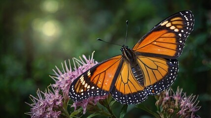 Fototapeta premium butterfly on flower