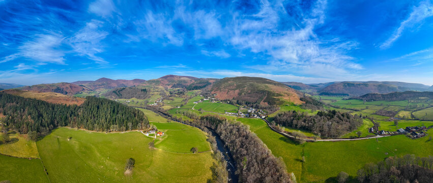 Llangollen river and valley, Wales