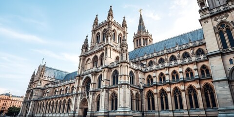 Obraz premium Majestic Lincoln Cathedral, UK - Architectural Detail