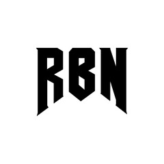 RBN letter logo design for technology company. RBN logo design black and white color combination. RBN logo, RBN vector, RBN design, RBN icon, RBN alphabet. RBN typography logo design.