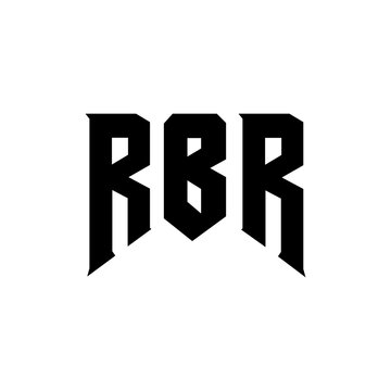RBR letter logo design for technology company. RBR logo design black and white color combination. RBR logo, RBR vector, RBR design, RBR icon, RBR alphabet. RBR typography logo design.