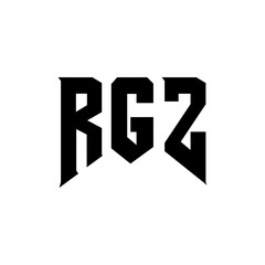 RGZ letter logo design for technology company. RGZ logo design black and white color combination. RGZ logo, RGZ vector, RGZ design, RGZ icon, RGZ alphabet. RGZ typography logo design.