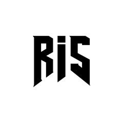 RIS letter logo design for technology company. RIS logo design black and white color combination. RIS logo, RIS vector, RIS design, RIS icon, RIS alphabet. RIS typography logo design.