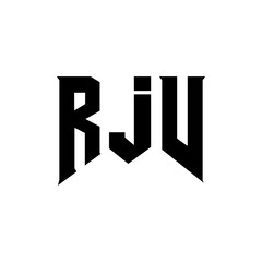 RJV letter logo design for technology company. RJV logo design black and white color combination. RJV logo, RJV vector, RJV design, RJV icon, RJV alphabet. RJV typography logo design.