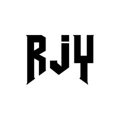 RJY letter logo design for technology company. RJY logo design black and white color combination. RJY logo, RJY vector, RJY design, RJY icon, RJY alphabet. RJY typography logo design.