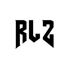 RLZ letter logo design for technology company. RLZ logo design black and white color combination. RLZ logo, RLZ vector, RLZ design, RLZ icon, RLZ alphabet. RLZ typography logo design.