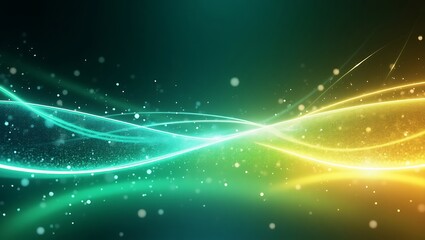 Futuristic 3D Abstract Background with Neon Gradient, Metallic Sheen, and Festive Glow