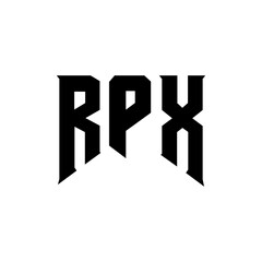 RPX letter logo design for technology company. RPX logo design black and white color combination. RPX logo, RPX vector, RPX design, RPX icon, RPX alphabet. RPX typography logo design.