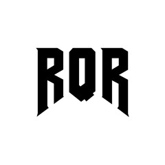 RQR letter logo design for technology company. RQR logo design black and white color combination. RQR logo, RQR vector, RQR design, RQR icon, RQR alphabet. RQR typography logo design.