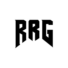 RRG letter logo design for technology company. RRG logo design black and white color combination. RRG logo, RRG vector, RRG design, RRG icon, RRG alphabet. RRG typography logo design.
