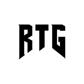 RTG letter logo design for technology company. RTG logo design black and white color combination. RTG logo, RTG vector, RTG design, RTG icon, RTG alphabet. RTG typography logo design.