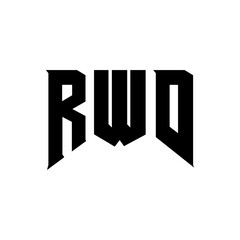 RWD letter logo design for technology company. RWD logo design black and white color combination. RWD logo, RWD vector, RWD design, RWD icon, RWD alphabet. RWD typography logo design.