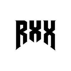 RXX letter logo design for technology company. RXX logo design black and white color combination. RXX logo, RXX vector, RXX design, RXX icon, RXX alphabet. RXX typography logo design.