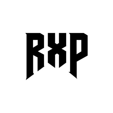 RXP letter logo design for technology company. RXP logo design black and white color combination. RXP logo, RXP vector, RXP design, RXP icon, RXP alphabet. RXP typography logo design.