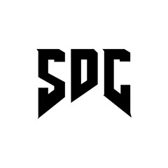 SDC letter logo design for technology company. SDC logo design black and white color combination. SDC logo, SDC vector, SDC design, SDC icon, SDC alphabet. SDC typography logo design.