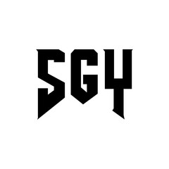 SGY letter logo design for technology company. SGY logo design black and white color combination. SGY logo, SGY vector, SGY design, SGY icon, SGY alphabet. SGY typography logo design.