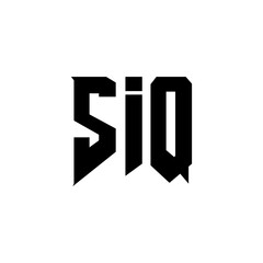 SIQ letter logo design for technology company. SIQ logo design black and white color combination. SIQ logo, SIQ vector, SIQ design, SIQ icon, SIQ alphabet. SIQ typography logo design.
