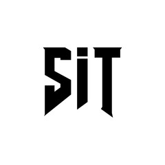 SIT letter logo design for technology company. SIT logo design black and white color combination. SIT logo, SIT vector, SIT design, SIT icon, SIT alphabet. SIT typography logo design.