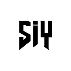 SIY letter logo design for technology company. SIY logo design black and white color combination. SIY logo, SIY vector, SIY design, SIY icon, SIY alphabet. SIY typography logo design.