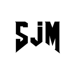 SJM letter logo design for technology company. SJM logo design black and white color combination. SJM logo, SJM vector, SJM design, SJM icon, SJM alphabet. SJM typography logo design.