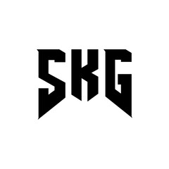 SKG letter logo design for technology company. SKG logo design black and white color combination. SKG logo, SKG vector, SKG design, SKG icon, SKG alphabet. SKG typography logo design.