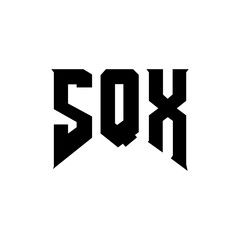 SQX letter logo design for technology company. SQX logo design black and white color combination. SQX logo, SQX vector, SQX design, SQX icon, SQX alphabet. SQX typography logo design.
