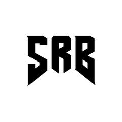 SRB letter logo design for technology company. SRB logo design black and white color combination. SRB logo, SRB vector, SRB design, SRB icon, SRB alphabet. SRB typography logo design.