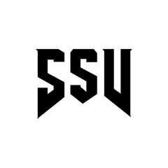 SSV letter logo design for technology company. SSV logo design black and white color combination. SSV logo, SSV vector, SSV design, SSV icon, SSV alphabet. SSV typography logo design.