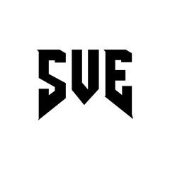 SVE letter logo design for technology company. SVE logo design black and white color combination. SVE logo, SVE vector, SVE design, SVE icon, SVE alphabet. SVE typography logo design.