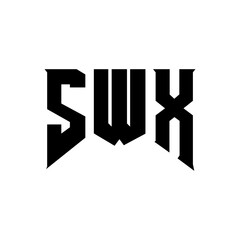 SWX letter logo design for technology company. SWX logo design black and white color combination. SWX logo, SWX vector, SWX design, SWX icon, SWX alphabet. SWX typography logo design.