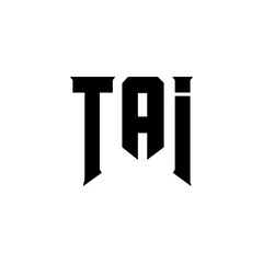 TAI letter logo design for technology company. TAI logo design black and white color combination. TAI logo, TAI vector, TAI design, TAI icon, TAI alphabet. TAI typography logo design.