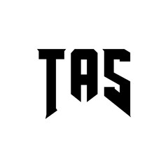 Obraz premium TAS letter logo design for technology company. TAS logo design black and white color combination. TAS logo, TAS vector, TAS design, TAS icon, TAS alphabet. TAS typography logo design.