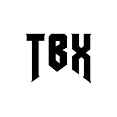 TBX letter logo design for technology company. TBX logo design black and white color combination. TBX logo, TBX vector, TBX design, TBX icon, TBX alphabet. TBX typography logo design.