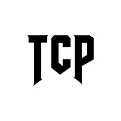 TCP letter logo design for technology company. TCP logo design black and white color combination. TCP logo, TCP vector, TCP design, TCP icon, TCP alphabet. TCP typography logo design.
