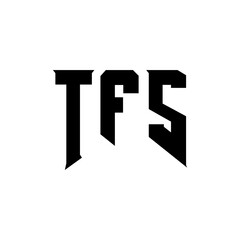 TFS letter logo design for technology company. TFS logo design black and white color combination. TFS logo, TFS vector, TFS design, TFS icon, TFS alphabet. TFS typography logo design.