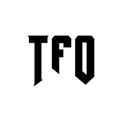 TFO letter logo design for technology company. TFO logo design black and white color combination. TFO logo, TFO vector, TFO design, TFO icon, TFO alphabet. TFO typography logo design.
