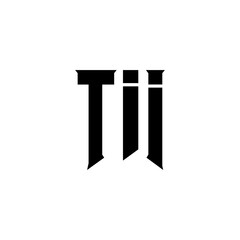 TII letter logo design for technology company. TII logo design black and white color combination. TII logo, TII vector, TII design, TII icon, TII alphabet. TII typography logo design.