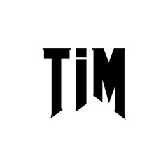 TIM letter logo design for technology company. TIM logo design black and white color combination. TIM logo, TIM vector, TIM design, TIM icon, TIM alphabet. TIM typography logo design.