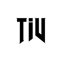 TIV letter logo design for technology company. TIV logo design black and white color combination. TIV logo, TIV vector, TIV design, TIV icon, TIV alphabet. TIV typography logo design.
