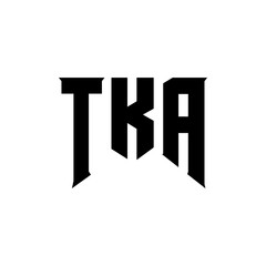 TKA letter logo design for technology company. TKA logo design black and white color combination. TKA logo, TKA vector, TKA design, TKA icon, TKA alphabet. TKA typography logo design.