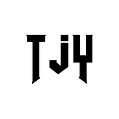 TJY letter logo design for technology company. TJY logo design black and white color combination. TJY logo, TJY vector, TJY design, TJY icon, TJY alphabet. TJY typography logo design.
