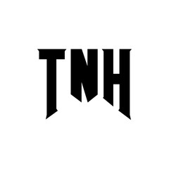 TNH letter logo design for technology company. TNH logo design black and white color combination. TNH logo, TNH vector, TNH design, TNH icon, TNH alphabet. TNH typography logo design.