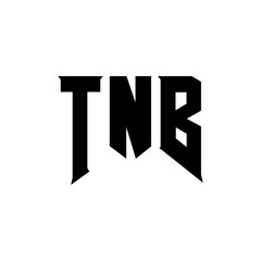 TNB letter logo design for technology company. TNB logo design black and white color combination. TNB logo, TNB vector, TNB design, TNB icon, TNB alphabet. TNB typography logo design.