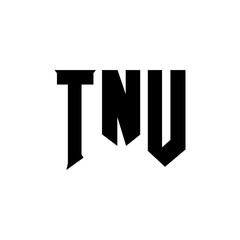 TNU letter logo design for technology company. TNU logo design black and white color combination. TNU logo, TNU vector, TNU design, TNU icon, TNU alphabet. TNU typography logo design.