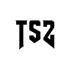 TSZ letter logo design for technology company. TSZ logo design black and white color combination. TSZ logo, TSZ vector, TSZ design, TSZ icon, TSZ alphabet. TSZ typography logo design.