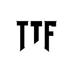 TTF letter logo design for technology company. TTF logo design black and white color combination. TTF logo, TTF vector, TTF design, TTF icon, TTF alphabet. TTF typography logo design.