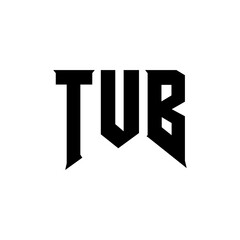 TUB letter logo design for technology company. TUB logo design black and white color combination. TUB logo, TUB vector, TUB design, TUB icon, TUB alphabet. TUB typography logo design.