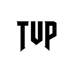 TUP letter logo design for technology company. TUP logo design black and white color combination. TUP logo, TUP vector, TUP design, TUP icon, TUP alphabet. TUP typography logo design.